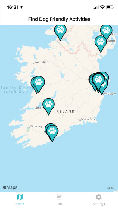 Emulate iPhone app Bark Around Ireland using MyAndroid