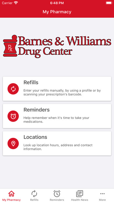 Emulate iPhone app Barnes & Williams Drug Center using MyAndroid Emulate iPhone app Barnes & Williams Drug Center using MyAndroid