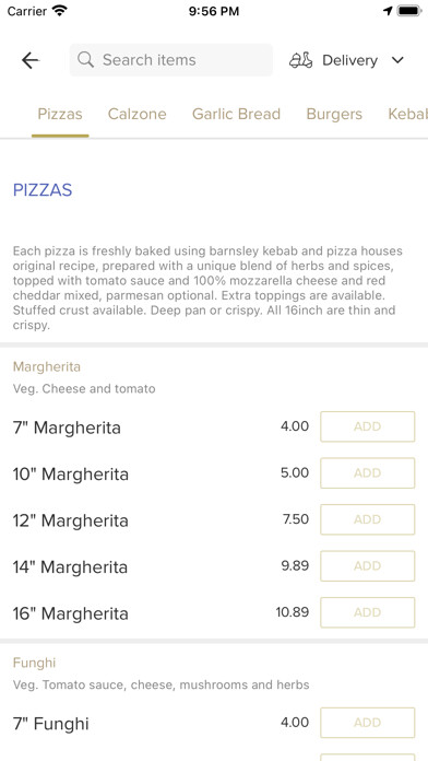 Emulate iPhone app Barnsley Kebab House using MyAndroid