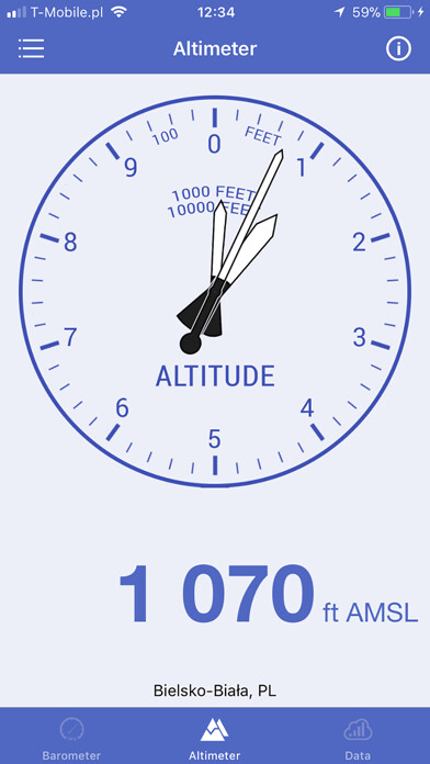 Emulate iPhone app Barometer & Altimeter & Thermo using MyAndroid