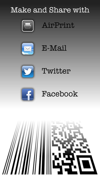 Emulate iPhone app Bar / QR Code Maker using MyAndroid