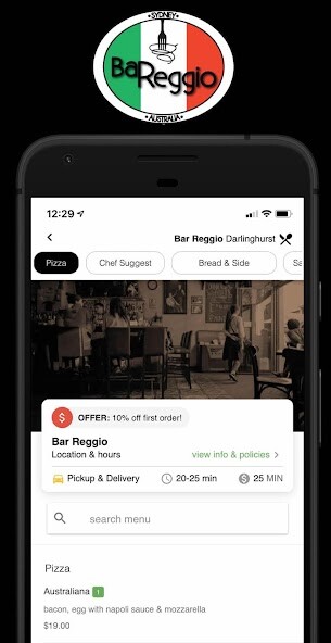 Run android online APK Bar Reggio Online Ordering App from MyAndroid or emulate Bar Reggio Online Ordering App using MyAndroid