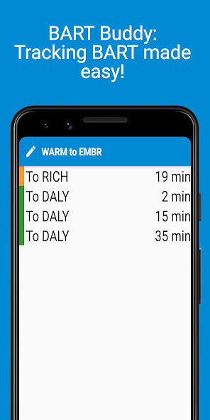 Run android online APK BART Buddy: Tracking BART made easy! from MyAndroid or emulate BART Buddy: Tracking BART made easy! using MyAndroid