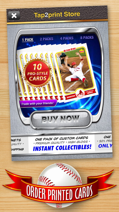 Emulate iPhone app Baseball Card Maker (Ad Free) — Make Your Own Custom Baseball Cards with Starr Cards using MyAndroid