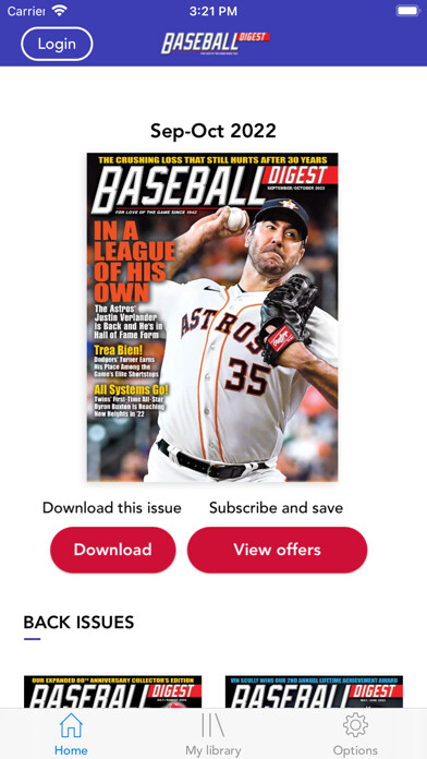Emulate iPhone app Baseball Digest Magazine using MyAndroid Emulate iPhone app Baseball Digest Magazine using MyAndroid