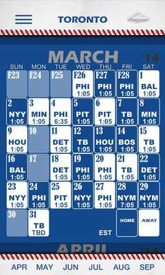 Emulate Android APK Baseball PocketSked- Blue Jays
