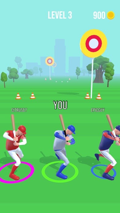 Emulate iPhone app Baseball Race using MyAndroid