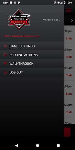 Run android online APK Baseball Scoring from MyAndroid or emulate Baseball Scoring using MyAndroid