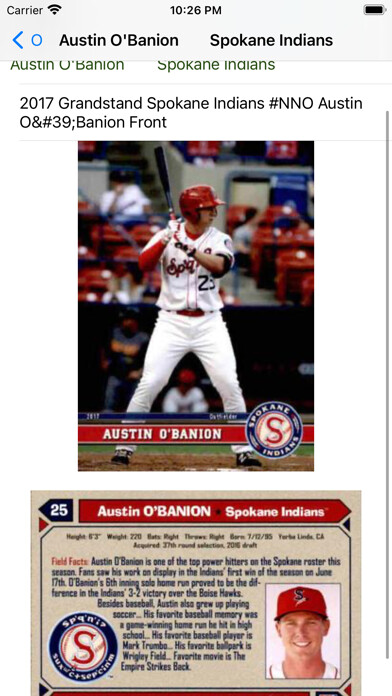 Emulate iPhone app Baseball trading cards Light using MyAndroid Emulate iPhone app Baseball trading cards Light using MyAndroid