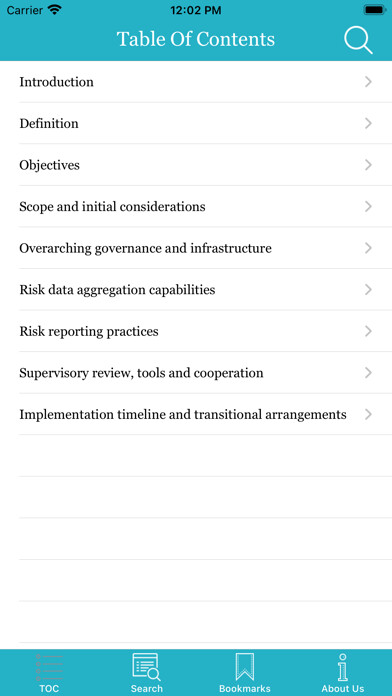 Emulate iPhone app Basel III Reference Guide using MyAndroid