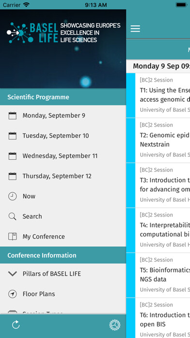 Emulate iPhone app BASEL LIFE 2019 using MyAndroid