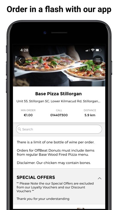 Emulate iPhone app Base Wood Fired Pizza Ireland using MyAndroid Emulate iPhone app Base Wood Fired Pizza Ireland using MyAndroid