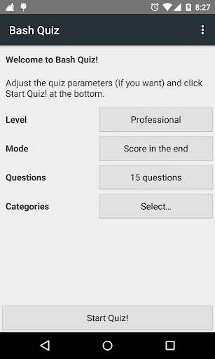 Run android online APK Bash Quiz LITE from MyAndroid or emulate Bash Quiz LITE using MyAndroid