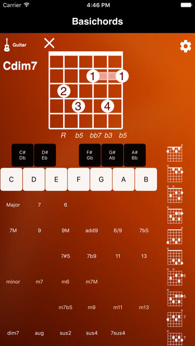 Emulate iPhone app Basichords using MyAndroid Emulate iPhone app Basichords using MyAndroid