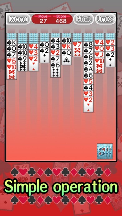Emulate iPhone app Basic SpiderSolitaire -trump- using MyAndroid