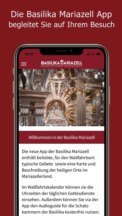 Emulate iPhone app Basilika Mariazell using MyAndroid Emulate iPhone app Basilika Mariazell using MyAndroid