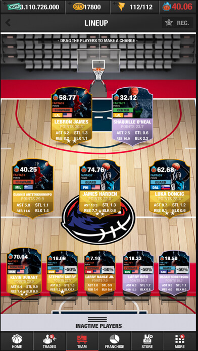 Emulate iPhone app Basketball Fantasy Manager 22 using MyAndroid
