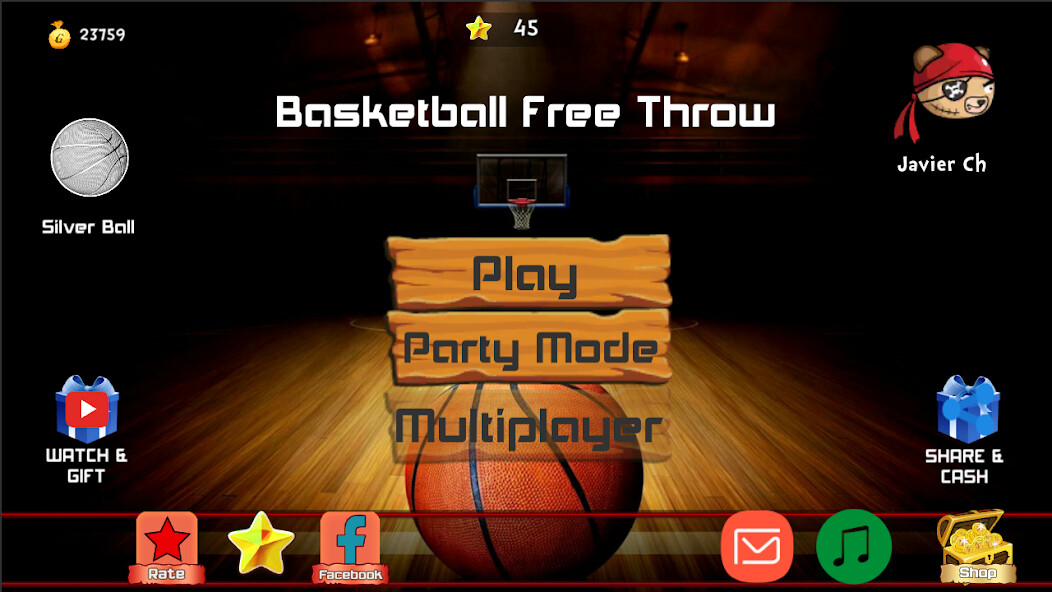 Run android online APK Basketball Free Throw from MyAndroid or emulate Basketball Free Throw using MyAndroid