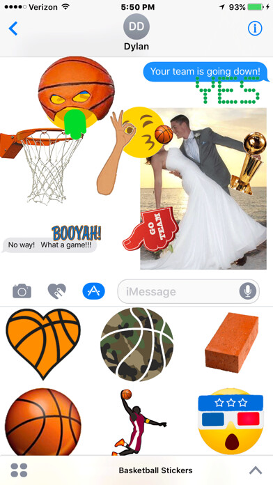 Emulate iPhone app Basketball Hoops Sticker Pack using MyAndroid