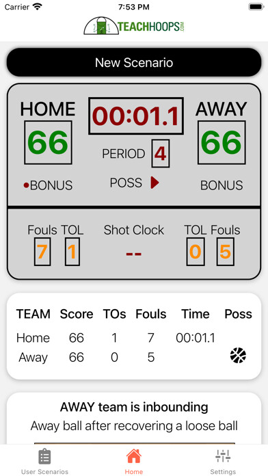 Emulate iPhone app Basketball Scenarios Pro using MyAndroid