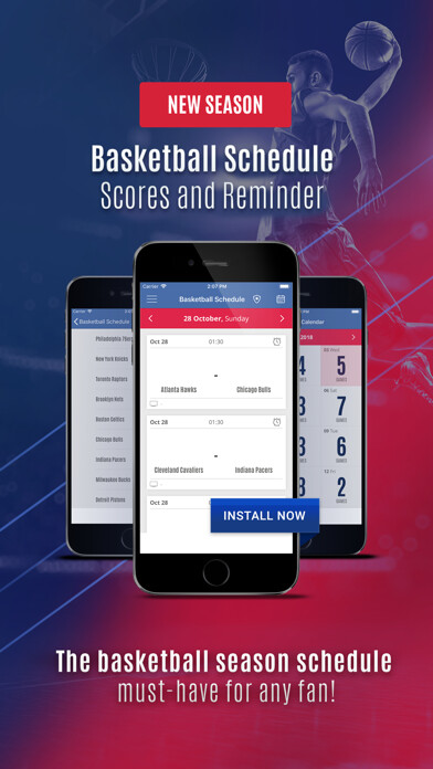 Emulate iPhone app Basketball Schedule NBA 2023 using MyAndroid
