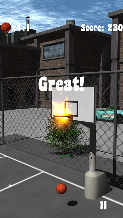 Emulate iPhone app Basketball Shoot Mania 3D using MyAndroid