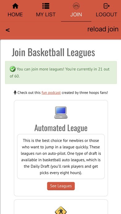 Emulate iPhone app Basketball Sim Leagues using MyAndroid Emulate iPhone app Basketball Sim Leagues using MyAndroid