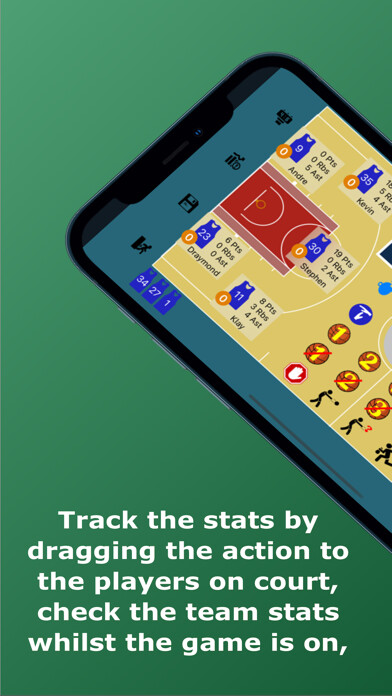 Emulate iPhone app Basketball Stats Assistant using MyAndroid