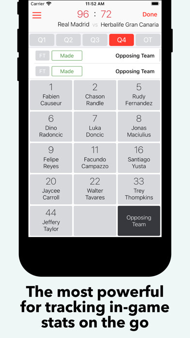 Emulate iPhone app Basketball Stats PRO Phone using MyAndroid
