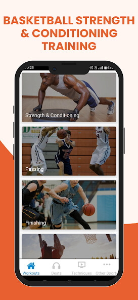 Emulate iPhone app Basketball Strength Training using MyAndroid