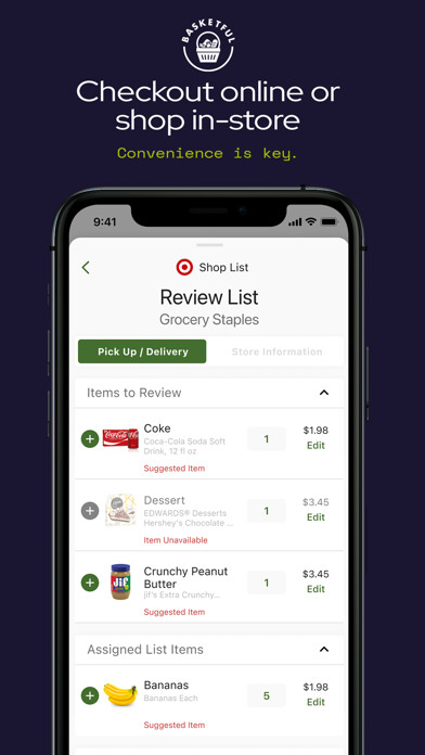 Emulate iPhone app Basketful - Grocery List using MyAndroid Emulate iPhone app Basketful - Grocery List using MyAndroid
