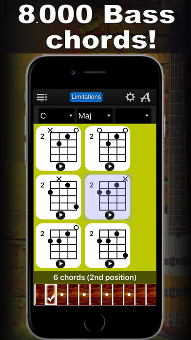 Emulate iPhone app Bass Chords Compass Lite using MyAndroid Emulate iPhone app Bass Chords Compass Lite using MyAndroid