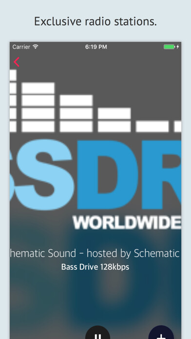 Emulate iPhone app Bass Drive Radio using MyAndroid