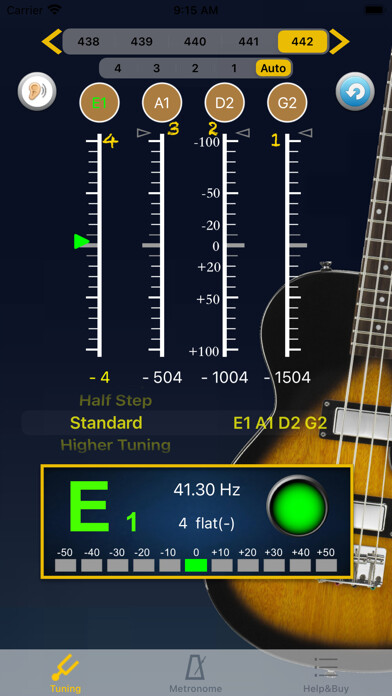 Emulate iPhone app BassTuner - Tuner Bass Guitar using MyAndroid Emulate iPhone app BassTuner - Tuner Bass Guitar using MyAndroid