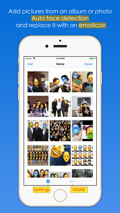 Emulate iPhone app Batch Face Detect And Replace using MyAndroid