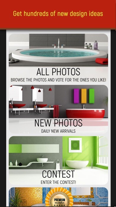 Emulate iPhone app Bathrooms. Interiors design using MyAndroid
