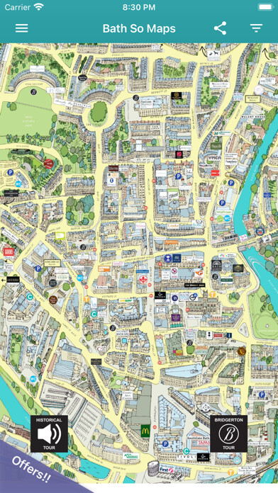 Emulate iPhone app Bath Sussed Out Map using MyAndroid Emulate iPhone app Bath Sussed Out Map using MyAndroid