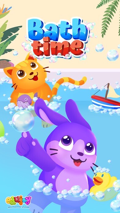 Emulate iPhone app Bath Time - Pet caring game using MyAndroid