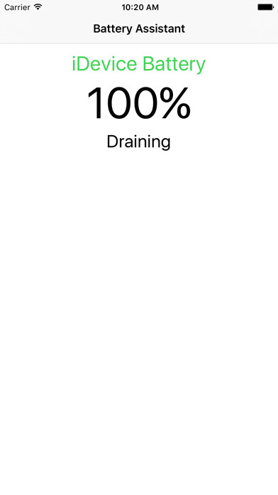 Emulate iPhone app Batteries Assistant using MyAndroid