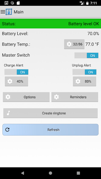 Run android online APK Battery Alert 40-80 Pro from MyAndroid or emulate Battery Alert 40-80 Pro using MyAndroid