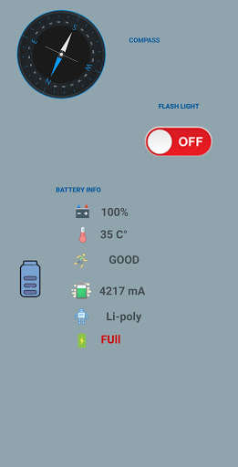 Run android online APK Battery Info Flashlight and Compass from MyAndroid or emulate Battery Info Flashlight and Compass using MyAndroid Run android online APK Battery Info Flashlight and Compass from MyAndroid or emulate Battery Info Flashlight and Compass using MyAndroid