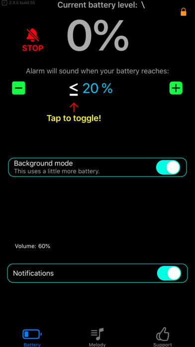 Emulate iPhone app Battery Life Alarm & Reminders using MyAndroid Emulate iPhone app Battery Life Alarm & Reminders using MyAndroid