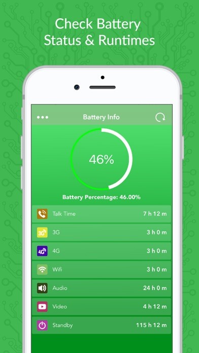Emulate iPhone app Battery Life - Battery Doctor using MyAndroid