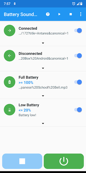 Run android online APK Battery Sound Alert from MyAndroid or emulate Battery Sound Alert using MyAndroid