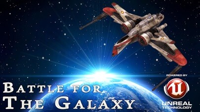 Emulate iPhone app Battle for the Galaxy. Space Wars - Starfighter Combat Flight Simulator using MyAndroid