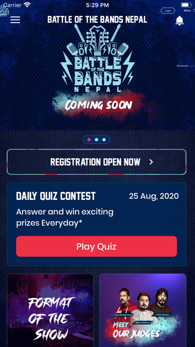 Emulate iPhone app Battle of the Bands Nepal using MyAndroid