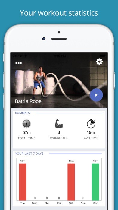 Emulate iPhone app Battle Rope Challenge Workout PRO using MyAndroid