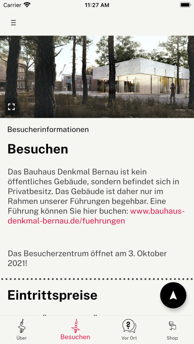 Emulate iPhone app Bauhaus Welterbe Bernau using MyAndroid Emulate iPhone app Bauhaus Welterbe Bernau using MyAndroid
