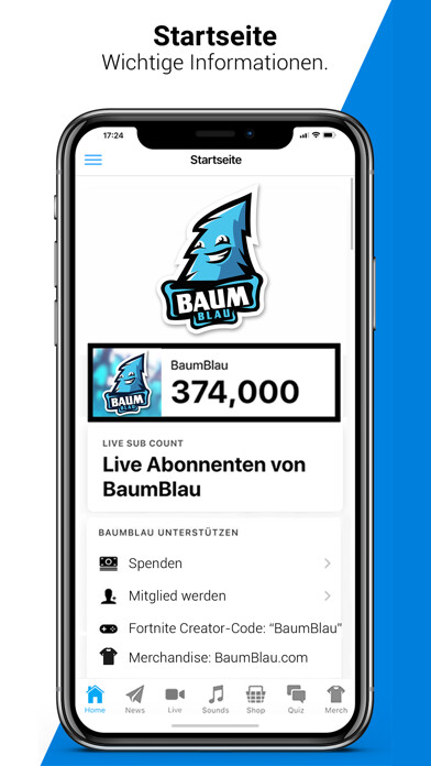 Emulate iPhone app BaumBlau using MyAndroid