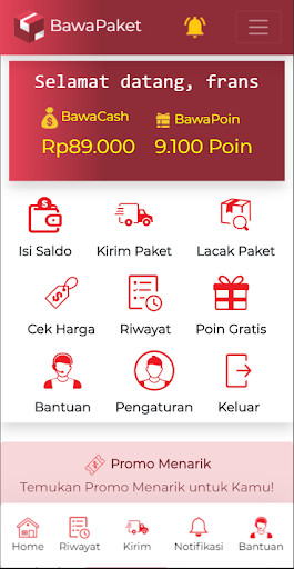 Run android online APK BawaPaket - Kirim Paket Online from MyAndroid or emulate BawaPaket - Kirim Paket Online using MyAndroid